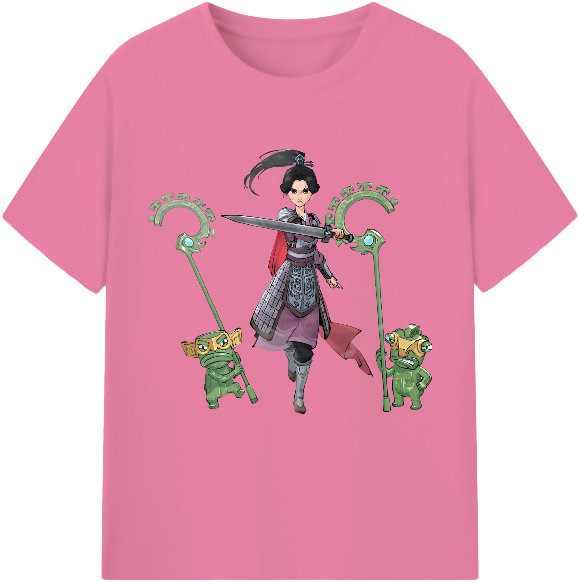 （画像用） Ne Zha 2 ナタ 魔童の大暴れ 綿100％半袖Tシャツ（フロントプリント）